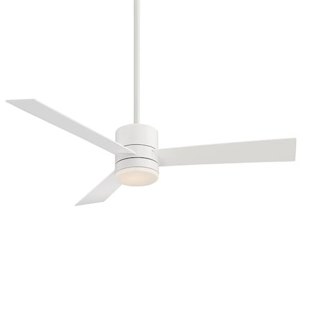 San Francisco 3-Blade Smart Ceiling Fan 52in Matte White With 3000K LED Light Kit And Remote Control